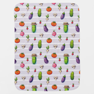 Happy Veggies - sweet vegetables - watercolor Baby Blanket