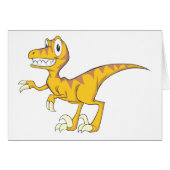 Happy Velociraptor Dinosaur (Front Horizontal)