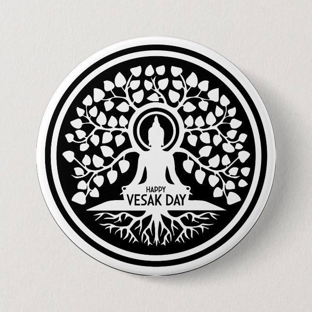 Happy Vesak Day Button (Front)