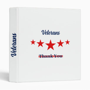 Happy Veterans Day  3 Ring Binder