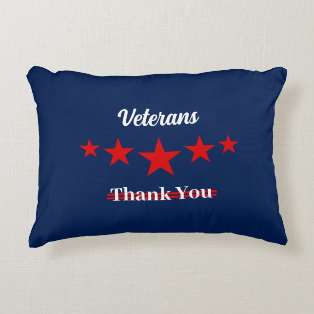 Happy Veterans Day  Accent Pillow (Front)