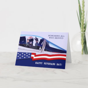Happy Veterans Day Custom Greeting Cards
