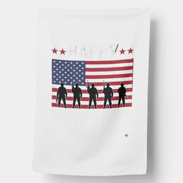 Happy Veterans Day Flag Silhouette Vector Design_1 (Front)