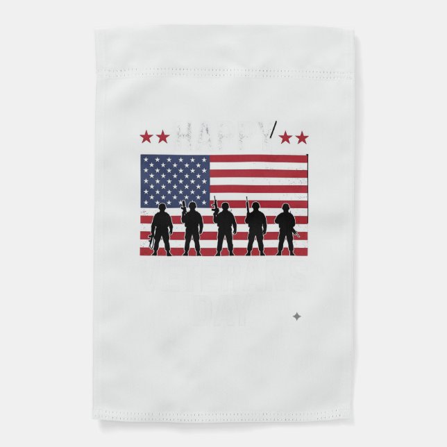 Happy Veterans Day Flag Silhouette Vector Design_1 (Front)