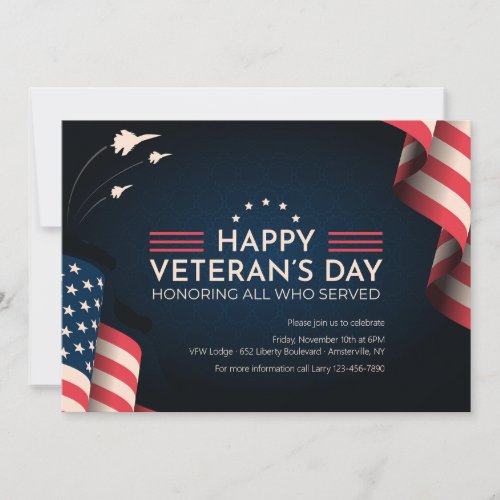 Happy Veterans Day Invitation