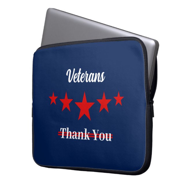 Happy Veterans Day  Laptop Sleeve (Front Left)