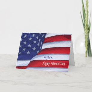 Happy Veterans Day Nephew military greeting card