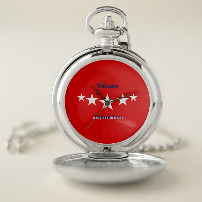 Happy Veterans Day  Pocket Watch (Inside)