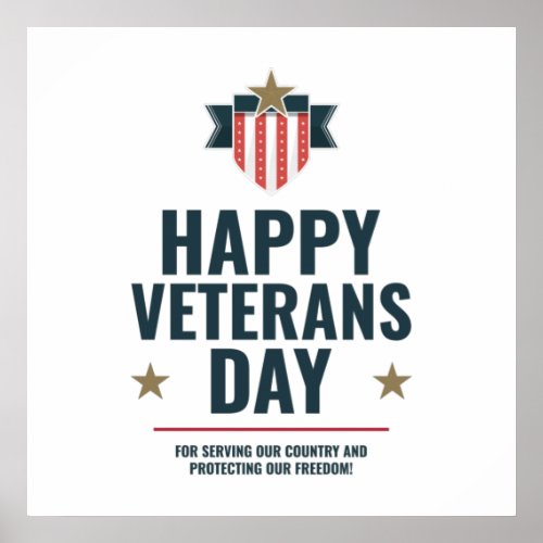 Happy veterans day poster