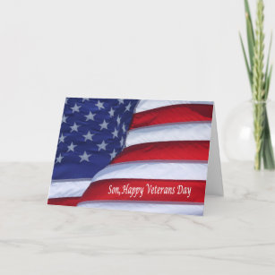 Happy Veterans Day Son military greeting card