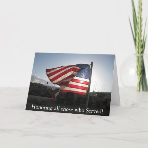 Happy Veterans Day Thank You Card