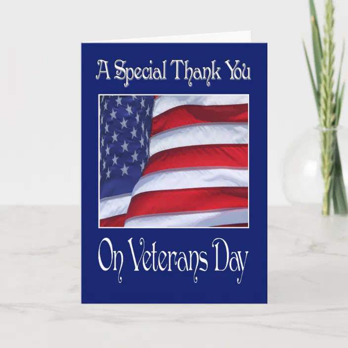 Happy Veterans Day Thank You Card Zazzle Com