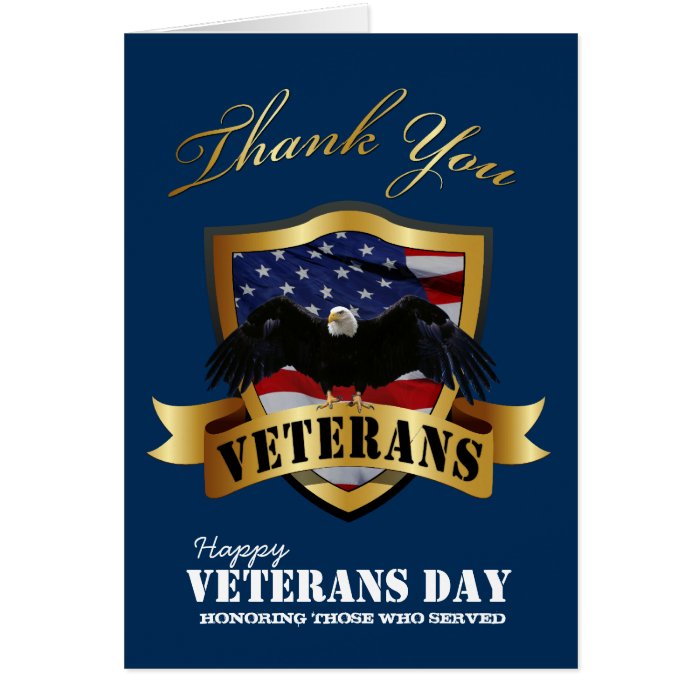 Happy Veterans Day Thank You Cards