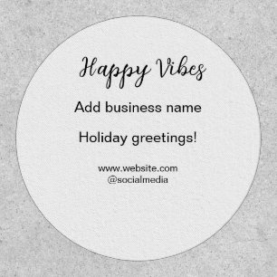 Happy vibes Christmas holiday greetings business y Patch