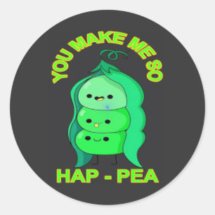 happy vibes classic round sticker