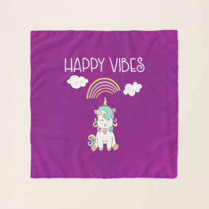 happy+vibes, typography, white+unicorn, smiling, m scarf