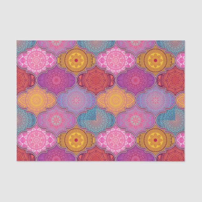 Happy Vibrant Tribal Bohemian Tissue Paper (Front)