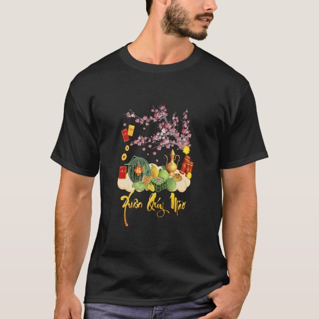 Happy Vietnamese Lunar New Year 2023 Xuan Quy Mao  T-Shirt (Front)
