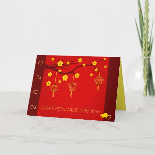 Happy Vietnamese Rat New Year 2020 Blossoms GC Holiday Card