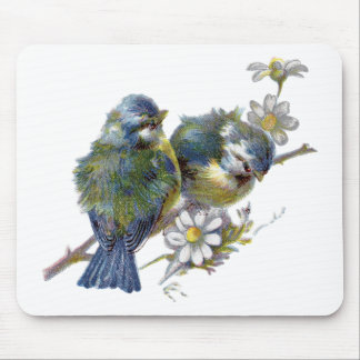 Happy Vintage Birds Mouse Pad