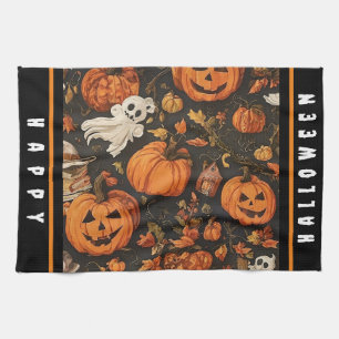Happy Vintage Halloween Collection Kitchen Towel