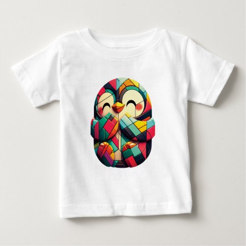 Happy Vintage Penguin Baby T_Shirt