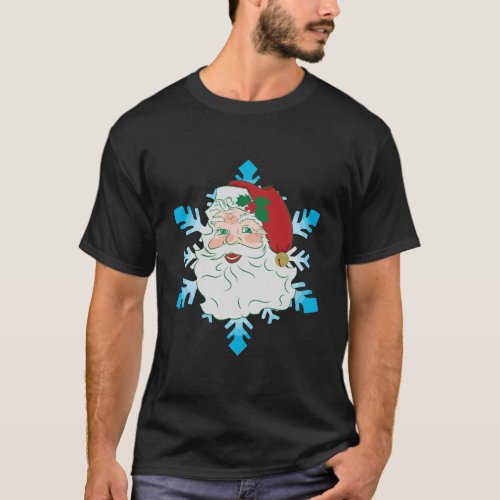 Happy Vintage Santa Claus Retro Santa Claus T_Shirt