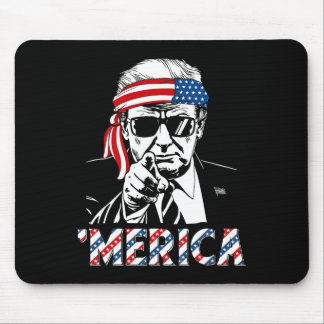 Happy Vintage Trump 4th Of July Patriotic merica A Mouse Pad