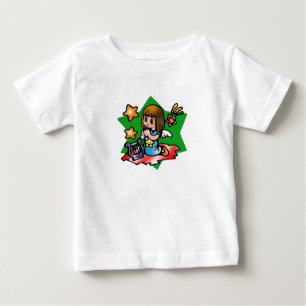 Happy Virgo Angel with Harp Baby T-Shirt