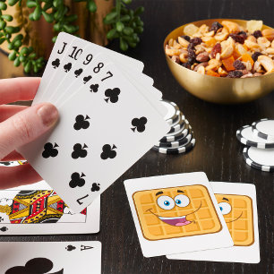 Happy Waffle Kawaii Smiling Breakfast Food Poker Cards