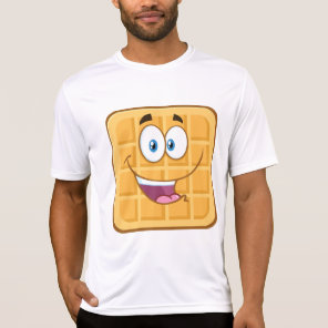 Happy Waffle Kawaii Smiling Breakfast Food T-Shirt