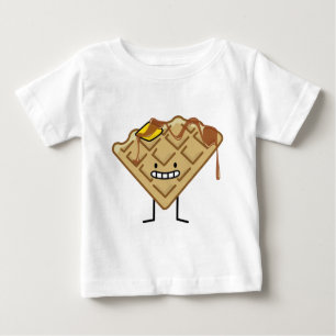 Happy Waffle with syrup and butter breakfast Baby T-Shirt