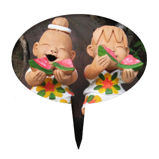 Happy Watermelon Friends Cake Topper (Front)
