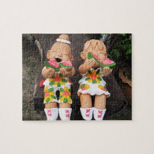 Happy Watermelon Friends Jigsaw Puzzle