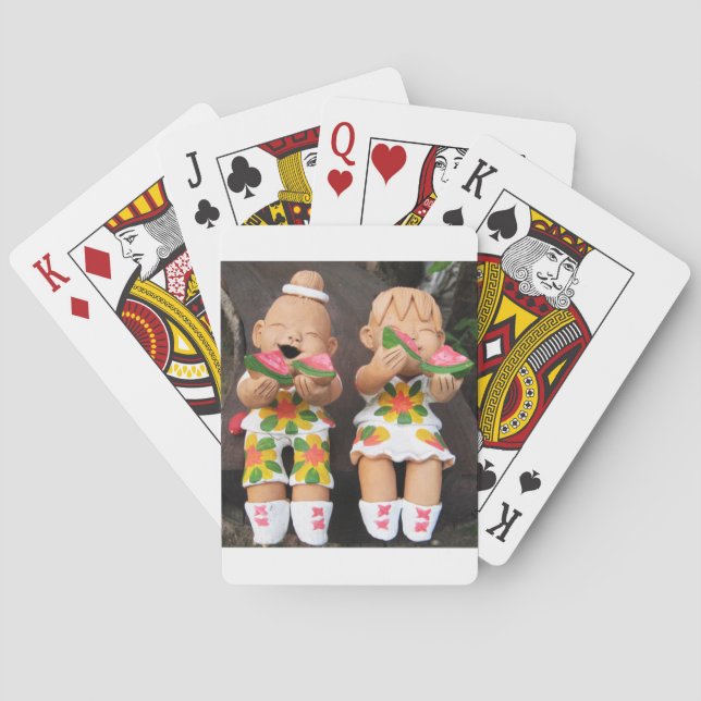Happy Watermelon Friends Poker Cards (Back)