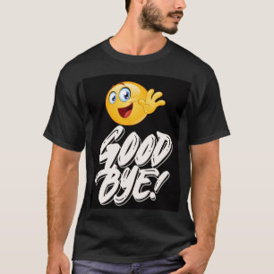 Happy Waving Emoji Goodbye - Fun Farewell T-Shirt