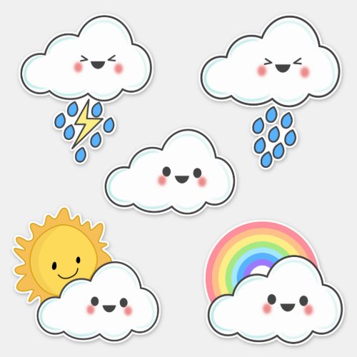 Happy weather Cloud  Sticker