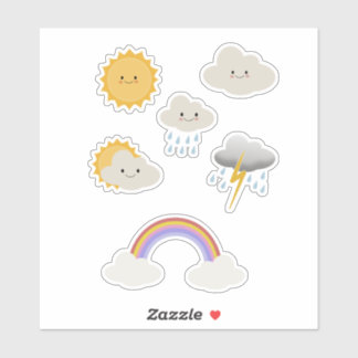 Happy weather icons sticker