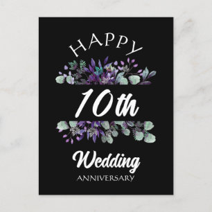 HAPPY WEDDING ANNIVERSARY BLOSSOM COUPLE GIFT POSTCARD