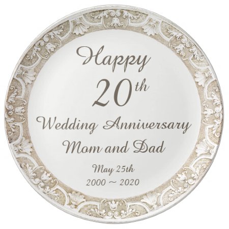 Happy Wedding Anniversary Commemorative Plate