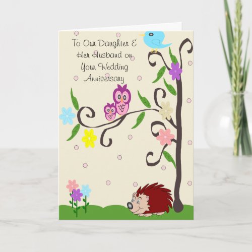 Happy Wedding Anniversary Daughter And Husband Card