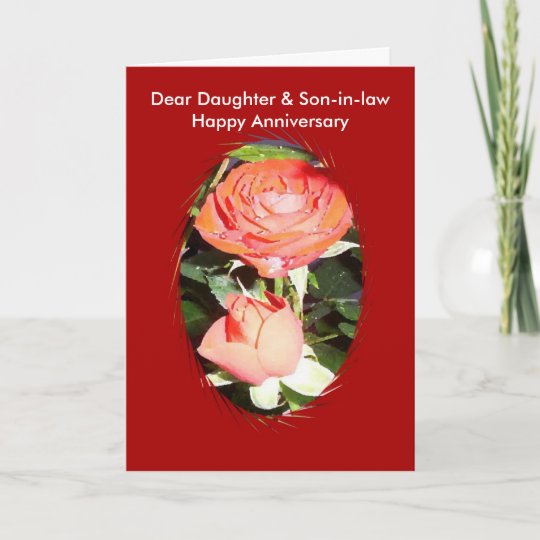 Happy Wedding Anniversary Daughter And Husband Card Zazzle Com