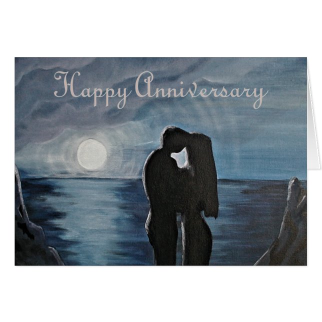 Happy Wedding Anniversary Greeting Card (Front Horizontal)