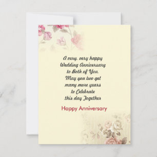 Happy Wedding Anniversary Invitation
