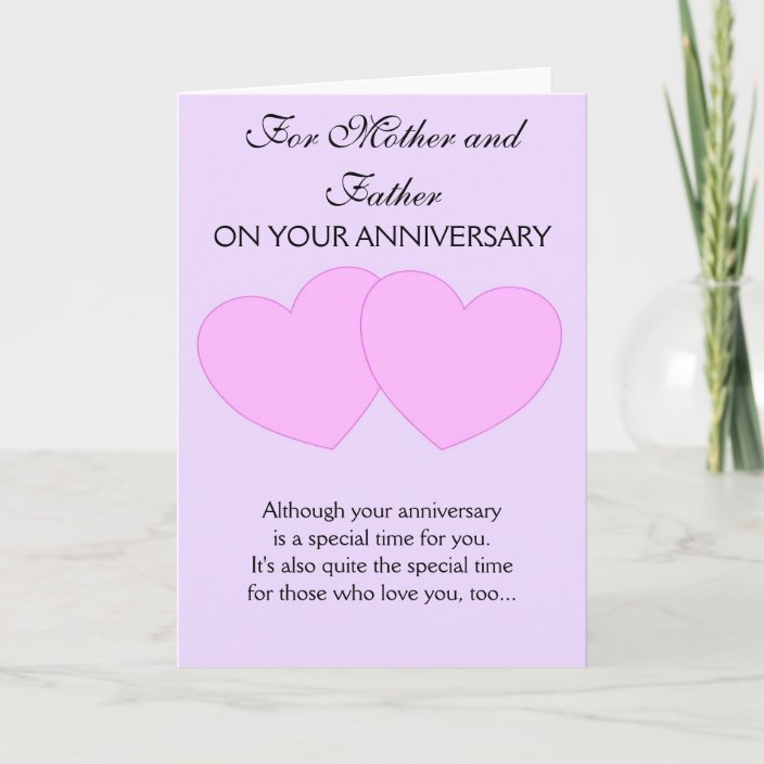 Happy Wedding Anniversary Mother And Father Card Zazzle Com