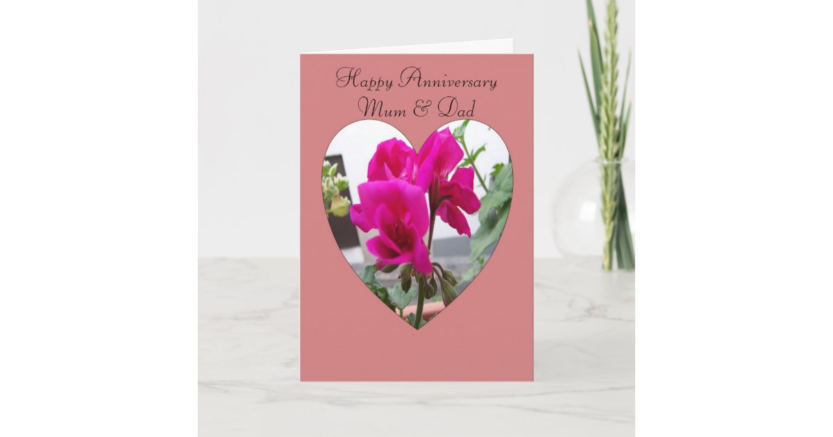 Happy Wedding Anniversary Mother And Father Card Zazzle Com