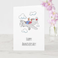 Happy Wedding Anniversary Red Heart Married Couple