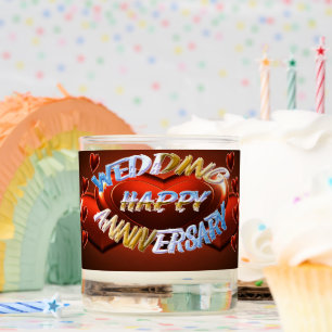 HAPPY WEDDING ANNIVERSARY SCENTED CANDLE