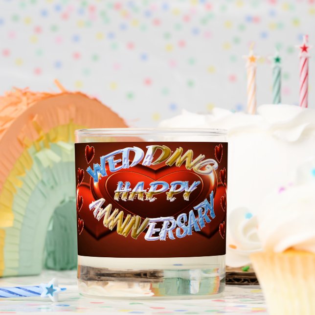 HAPPY WEDDING ANNIVERSARY SCENTED CANDLE (Birthday)