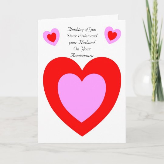 Happy Wedding Anniversary Sister And Husband Card Zazzle Com